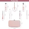 WOXVM Premium Manicure Set, 7 in 1 Professional Nail Clippers Scissors Pedicure Kit, Stainless Steel Cuticle Nail Care Tools with Luxurious Travel Case, Portable Manicure Grooming Kit Gift for Women