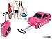 Produktbild Kinderkoffer Pink Kinder Auto Trolley Hartschalenkoffer Kindergepäck Kindertrolley Beachkoffer