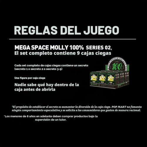 Figuras MEGA SPACE MOLLY Colección Completa Serie 2 de POP MART 9 Cajas 5