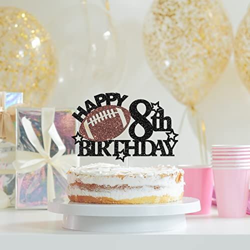 Deloklte Football Happy 8Th Birthday Cake Topper - Football/Sport Theme Birthday Party Decorations For Boys - Eight Years Birthday Party Supplies #TOP3