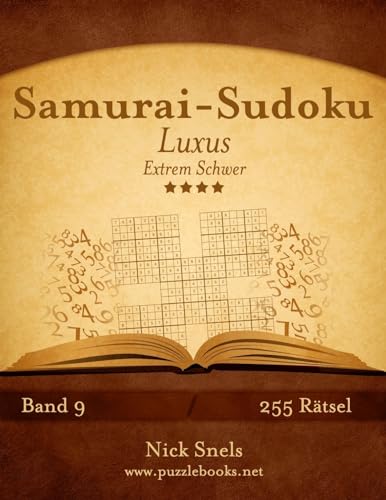 Samurai-Sudoku Luxus - Extrem Schwer - Band 9 - 255 Rätsel (German Edition)