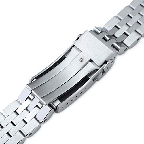 Miltat 22Mm Watch Band Compatible With Seiko Skx007 Skx009, Angus-J Solid Screw-Links #TOP6