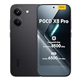 XIAOMI Poco X8 Pro Smartphone 8GB+256GB, Dimensity 8500-Ultra Prozessor, 6500mAh Akku, Ultra-helles AMOLED Display, 50MP Sony IMX882 Hauptkamera mit OIS, Schwarz, 3 Jahre Garantie