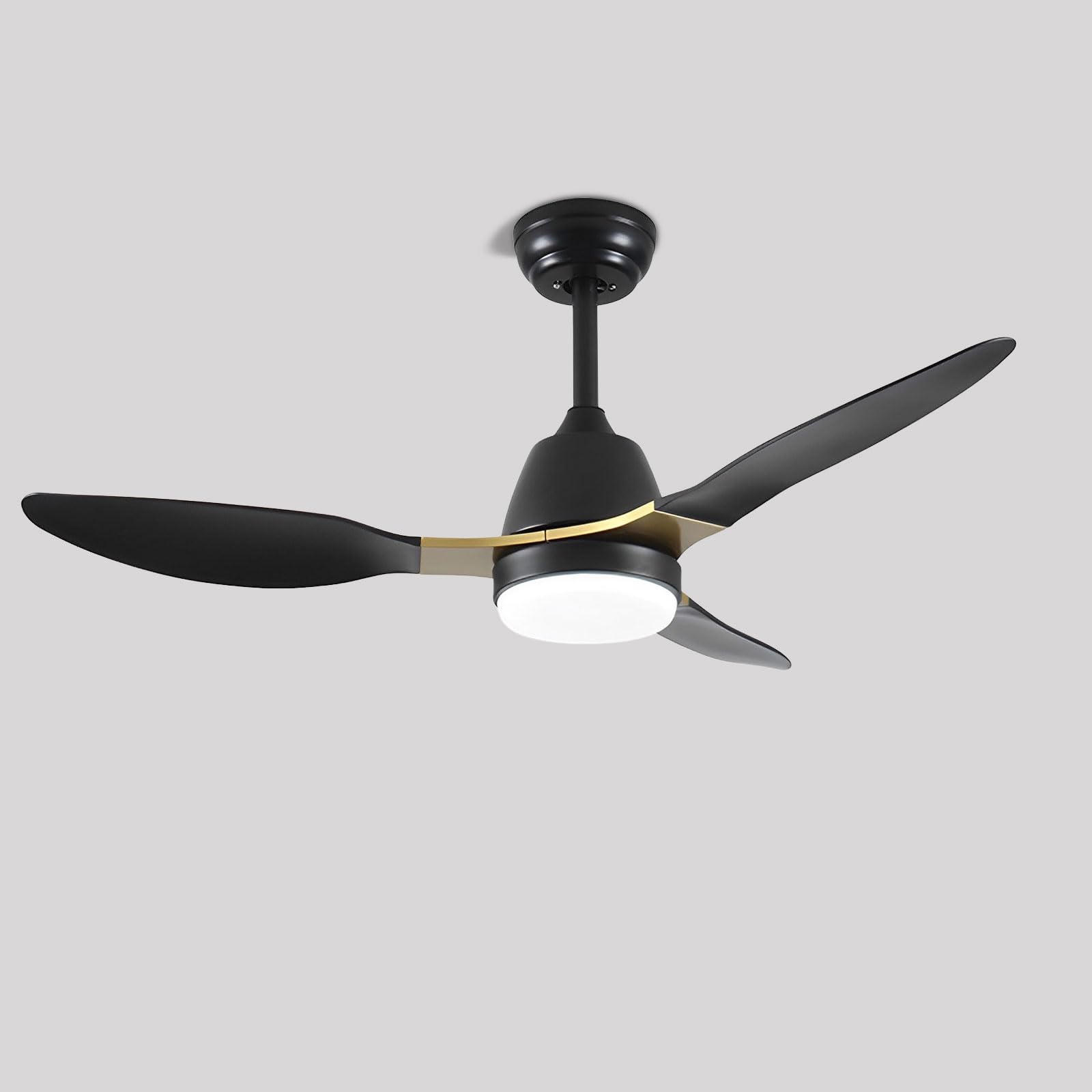 SXDMOUBK Modern 42in Ceiling Fan With Light Indoor Quiet Remote Dimmable LED Fixtures 6 Speed For Bedroom Lounge Room Living 3 ABS Blades