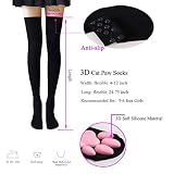 Cat Paw Podkolanówki z rękawiczkami, urocze, miękkie skarpetki 3D z „kocimi łapkami”, zestaw do cosplay dla dziewczyn i kobiet, rozmiar uniwersalny