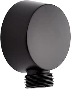 Signature Hardware 456474 Shower Elbow, Matte Black, Brass, 2-Inch Width, 2-3/8-Inch Height