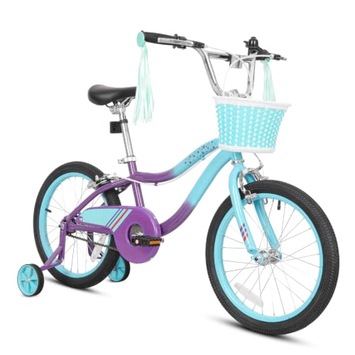 WEIZE Girls Kids Bike 14 16 18 Inch Children Bicycles with Training Wheels