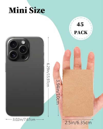 Carnet de poche Dynta lot de 45 mini cahiers cousus pour notes - 3