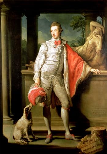 Tableau impressions d'art mural William Coke par Pompeo Girolamo Batoni design vintage 60x90cm