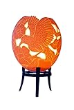 Hummingbird flower carved ostrich egg tea light