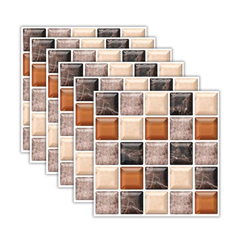 QUEENYARD Pegatinas de pared para baño, paquete de 6 pegatinas de pared para baño, antideslizantes, impermeables, para azulejos de ducha y zonas húmedas