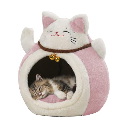 Cat Cave Bed cama cueva para gatos casa aislada semicerrada con cojín cálido 7