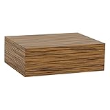 Humidor Supreme Desktop Cigar Humidor Series Handcrafted Zebrawood Glass Hygrometer 40-75 Cigars (Altesse)
