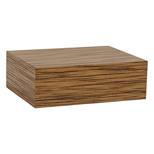 Humidor Supreme Desktop Cigar Humidor Series Handcrafted Zebrawood Glass Hygrometer 40-75 Cigars (Altesse)