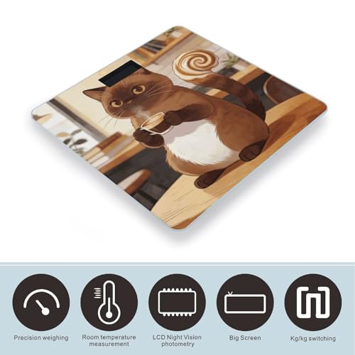 Báscula Digital de Baño RLDOBOFE con Pantalla LED miniatura 3