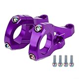 Photo Gallery morsetto manubrio per mountain bike da 31,8 mm, per forcella dual crown 6061, in lega di alluminio anodizzato cnc, lunghezza 96 mm, completo di 4 viti m6 (viola) Photo Gallery morsetto manubrio per mountain bike da 31,8 mm, per forcella dual crown 6061, in lega di alluminio anodizzato cnc, lunghezza 96 mm, completo di 4 viti m6 (viola)