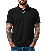 Men's Golf Polo Shirts UPF 50+ Short Sleeve Dri Fit Polos Stretch Performance Collared Golf Casua...