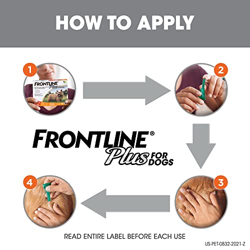 Frontline Plus For Dogs And Puppies (Dogs 8 Weeks Or Older 5 To 22 Lbs.) Flea And Tick Treatment, 6 Doses (Orange Box) #TOP5