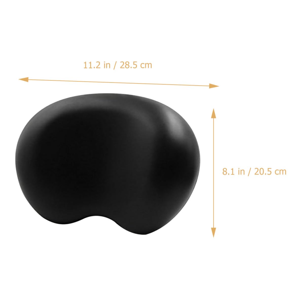 Coussin Ventouses Confortables Noir en Polyuréthane Antidérapant de Bain pour Baignade, pour Spa et Fêtes Prénuptiales