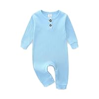 KIDDLETOWN Baby Strampler, Baby Schlafanzug, Baumwolle Strampler Neugeborene, Langarm Schlafanzug Schlafstrampler Pyjama Kleidung Neugeborene Babykleidung für Mädchen und Jungen 0-3 Monate