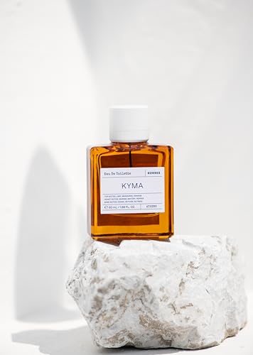 Image of KORRES Kyma Eau de Toilette Spray, Unisex Fresh Fragrance, 1.69 Fl Oz | Lime Mandarin Orange Top Notes, Marine Watery Pepper Heart, Cedar Vetiver Nutmeg Base, Inspired by Greek Waters, Vegan Scent