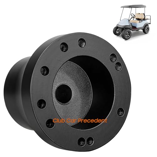 10L0L Golf Cart Steering Wheel Adapter for Club Car Precedent/Tempo/Onward, Aluminum Black Hub Fits 5 to 6 Hole Universal Steering Wheels, Durable Anti-Corrosion Golf Cart Accessories by 10L0L - Used condition - CA$19.31