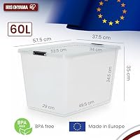Iris Ohyama Aufbewahrungsboxen mit Deckel Groß, 60 L, 4er-Set, FTB-60 – Ansicht 2