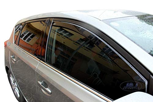 Déflecteurs de vent aérodynamiques teintés pour Toyota Auris 2 - 4