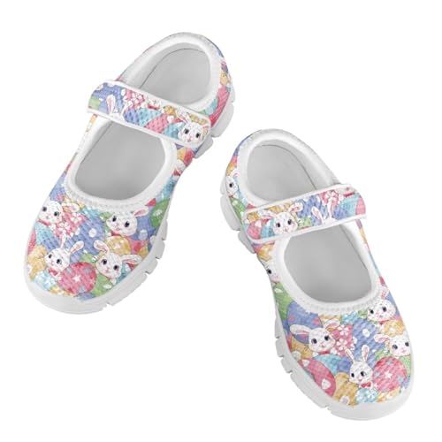 Little Girl Mary Jane Flats Shoes Slip on Sport Shoes Cartoon Sneaker for Girls Kids Comfortable Mesh School Shoes