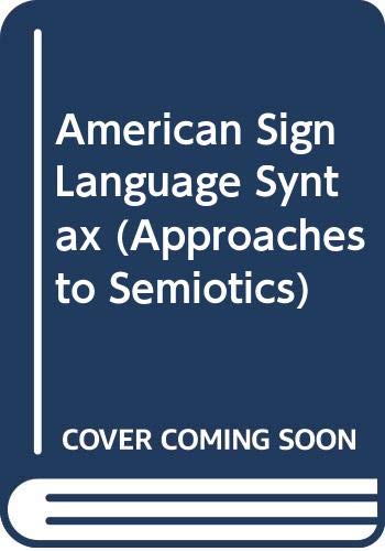 American Sign Language Syntax (Approaches to Se... 9027934371 Book Cover