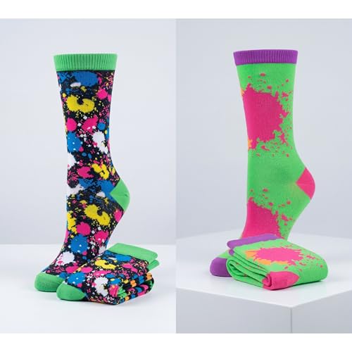 Image of Tipi Toe Women's Fun Patterned Dress Socks, 12-Pack Lightweight Colorful Crew Socks, Casual Novelty Assorted Designs