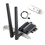 WiFi 6E PCIe Card AX5400Mbps Tri-Band Wireless Adapter (2.4G/5G/6GHz) BT 5.3 WPA3 802.11AX WiFi Adapter with MU-MIMO for Desktop PC - Windows 10/11 Compatible