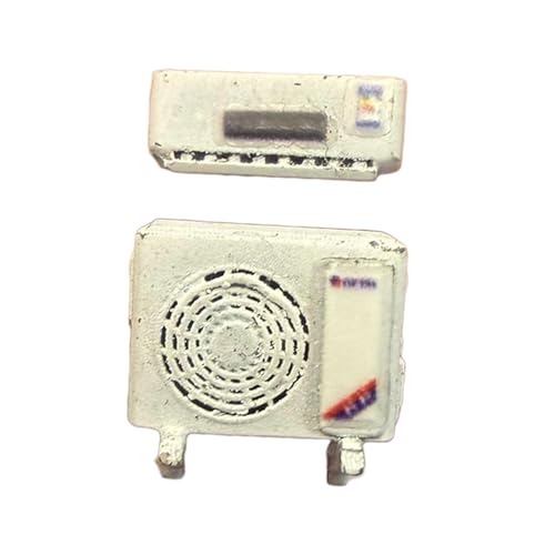 FewNvWa Set de Modelos de Aires acondicionados en Miniatura a Escala 1/64, Unidad Interior y Exterior, para Juegos de rol de niños y niñas, Accesorios para