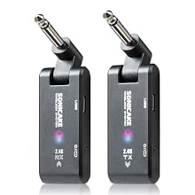 2.4G wireless audio system suitable for high impedance instruments such as electric guitars and bass, with low latency (