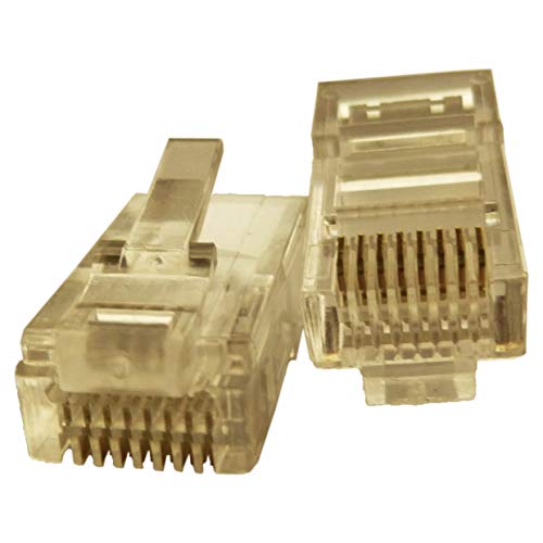 ¡Innovador! Sourcingmap - Cable de Red Ethernet RJ45 (Cat5e, 100 Unidades, Conectores a través de Agujeros) Cover