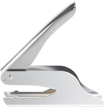 CRASPIRE Embosser Seal Stamp Handheld Embosser Stamp Stainless Steel Hand Held Library Notary Silver Sealing Embossing Stand for Official School Books Gifts Envelopes Napkins Paper Invitation