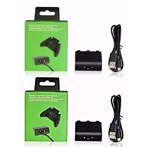 Kit Com 2 Baterias Carregador Usb Para Controle - Xbox One.