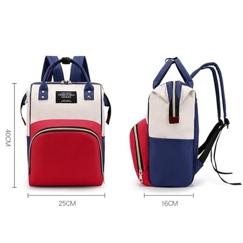 Sac à dos à langer grande capacité bleu clair avec rangement bébé