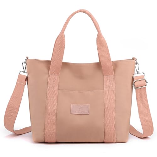 Bolsa feminina de nylon à prova d'água, cruzada, bolsa de ombro com bolso com zíper, bolsa de ombro feminina casual, Laranja