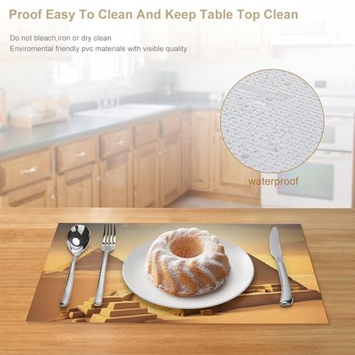 Set de table pyramide égyptienne lavable pour repas en terrasse - 5