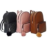 Bolsa Mochila Feminina de Couro Sintético Premium | Estilo Moda Casual e Elegante(Azul Marinho)