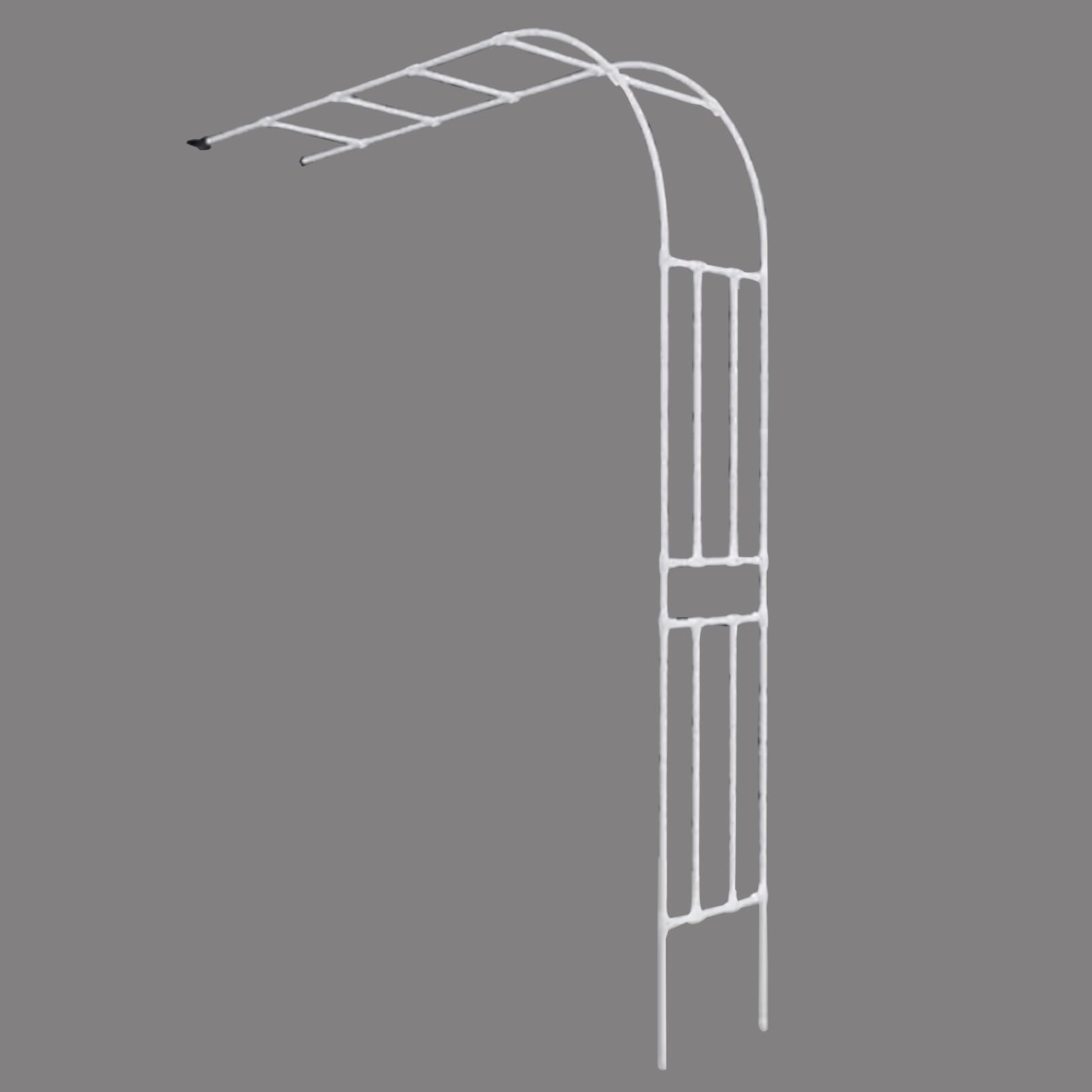 Demi-arche en acier blanc tuteur mural robuste pour plantes