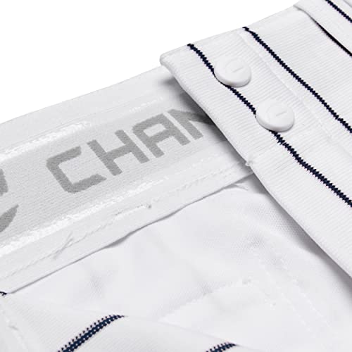 Champro Boys' Youth Triple Crown Classic Pinstripe Baseball Knickers, White, Navy, Large #TOP5