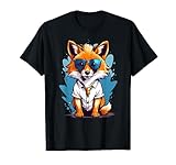 Fantastica volpe carina con design di occhiali da sole che esprime l'amore per le volpi e la natura. Se vuoi mostrare il tuo amore per gli animali, questo motivo è giusto per te.