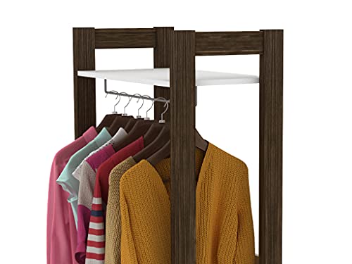 Estante Multiuso Tecno Mobili AZ1011 2 Gavetas Branco/Nogali