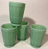 Mosser Glass Panel Tumblers Set of 4 in Jadeite