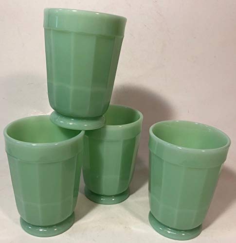 Mosser Glass Panel Tumblers Set of 4 in Jadeite