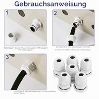 Faankiton 20STK Kabelverschraubung Set Kabeldurchführung Wasserdicht PG7 – Ansicht 4