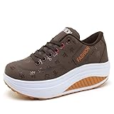 sneakers wedges wanita Facile da pulire: Le scarpe da donna sono realizzate in pelle sintetica che è facile da pulire, è conveniente per voi perché tutto quello che dovete fare è pulire la polvere quando la tomaia è sporca. e sarà come indossare scarpe nuove ogni giorno.
