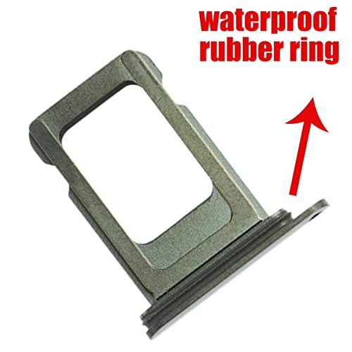 Perzework Sim Card Tray Holder Slot Replacement For Iphone 11 Pro And Iphone 11 Pro Max (Midnight Green) With Waterproof Rubber Ring And Eject Pin (Single Sim Version) #TOP1